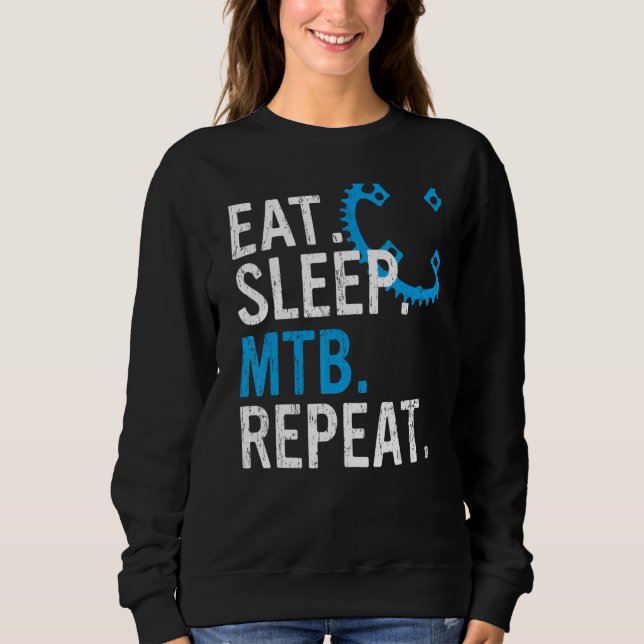 Sweatshirt Eat Sleep MTB Repeat Mountain Bike 3 (Devant)
