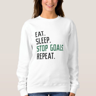 Sweatshirt Eat Sleep Stop Buts Répéter