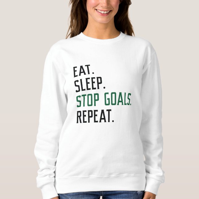 Sweatshirt Eat Sleep Stop Buts Répéter (Devant)