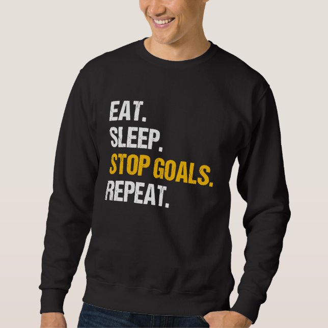 Sweatshirt Eat Sleep Stop Goals Repeat Field Hockey Hockey Pl (Devant)