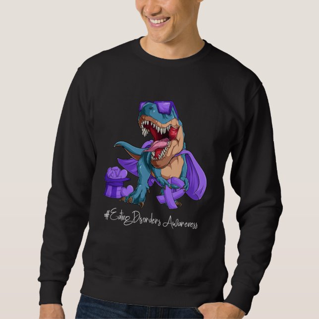 Sweatshirt Eating Disorders Awareness Month Purple Ribbon Tre (Devant)