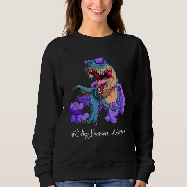 Sweatshirt Eating Disorders Awareness Month Purple Ribbon Tre (Devant)