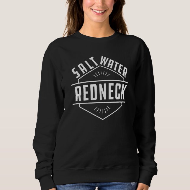 Sweatshirt Eau salée Crabbing bateau à cou rouge (Devant)