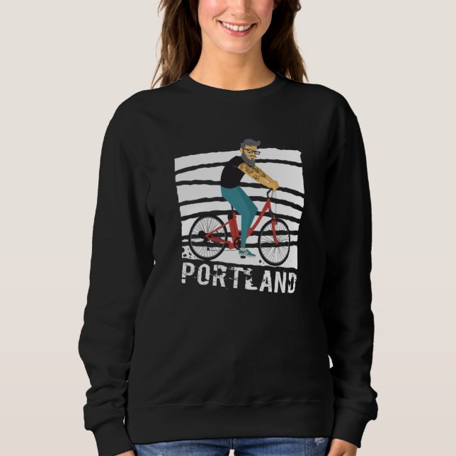 Sweatshirt Ebike Cycling Scooters Portland Ebike Cyclist (Devant)