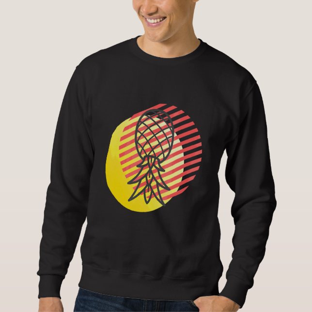 Sweatshirt Échangeurs de Swing de Ananas à l'envers Rétro  1 (Devant)