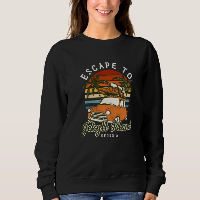 Sweatshirt Échapper À Jekyll Island Beach Georgia Ocean Ga Su (Devant)