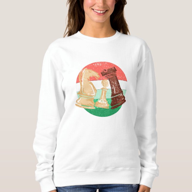 Sweatshirt Échecs - Cadeau de pièces d'échecs pour joueur d'é (Devant)