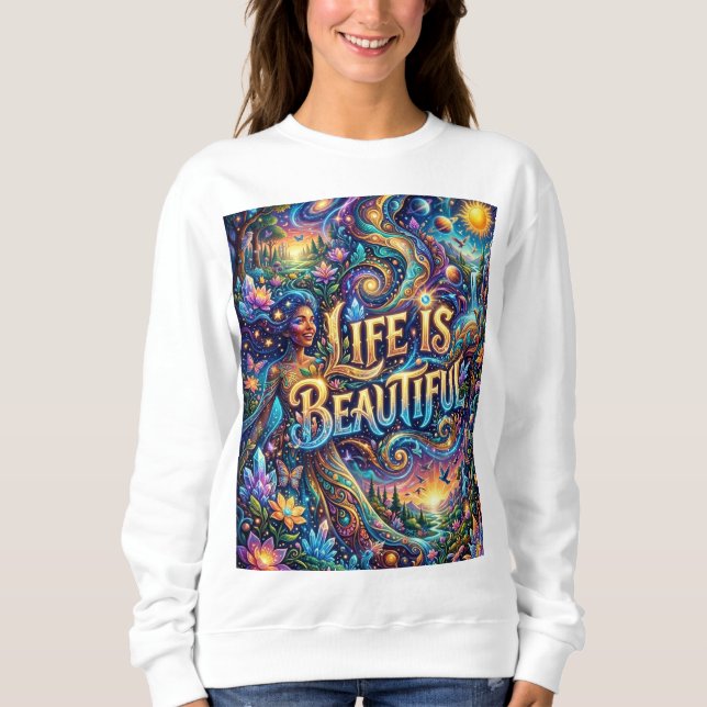 Sweatshirt Échos Éthérés : Là où le Cosmos rencontre l'Âme (Devant)