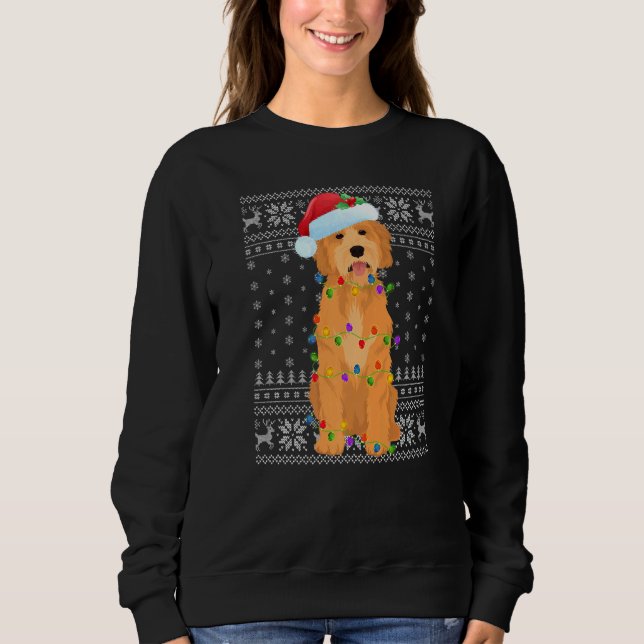 Sweatshirt Éclairage de Noël Chapeau de Noël Vilain Goldendoo (Devant)