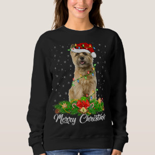 Sweatshirt Éclairage de Noël Chapeau de Père Noël Cairn Terri