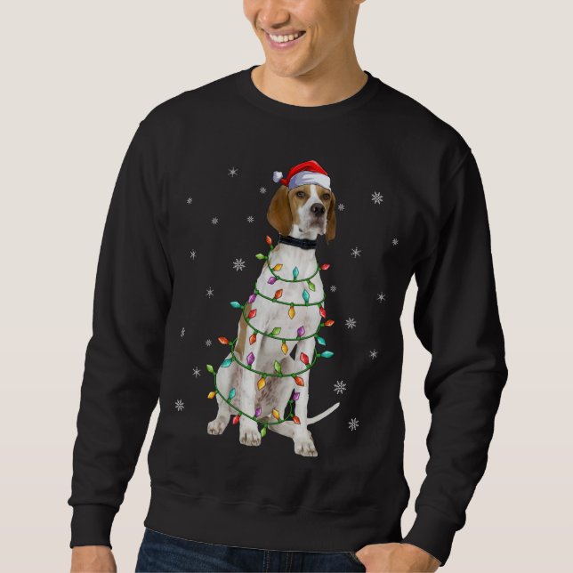 Sweatshirt Éclairage de Noël Correspondance de chapeau de Noë (Devant)
