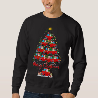 Sweatshirt Éclairage de Noël correspondant Père Noël Camion R