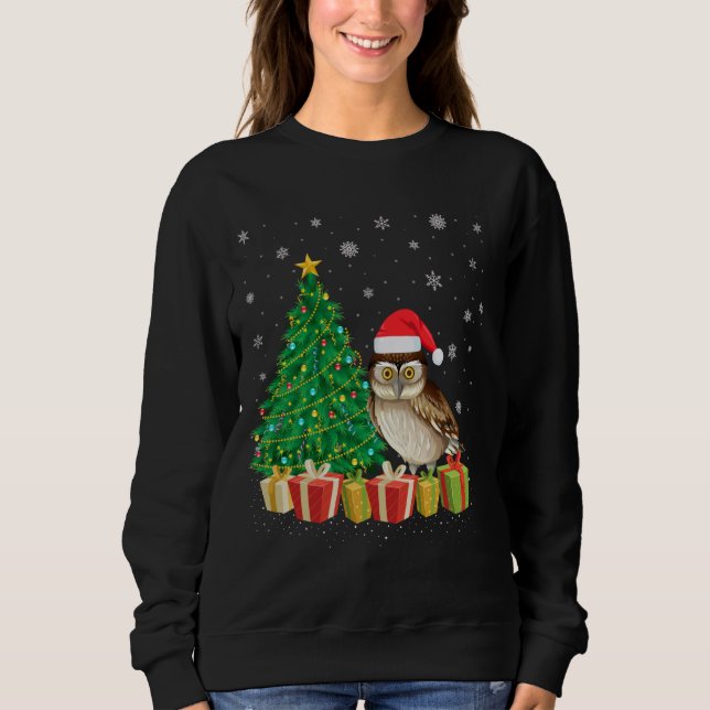 Sweatshirt Éclairage des arbres de la chouette de la grange d (Devant)