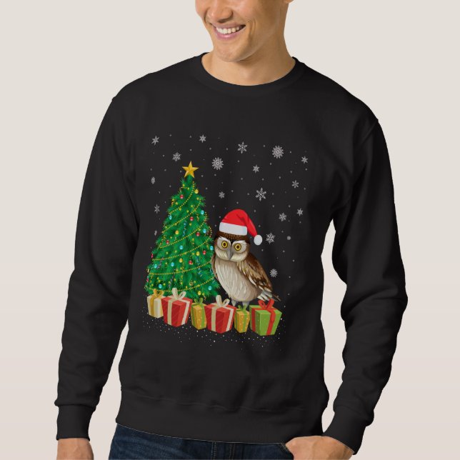 Sweatshirt Éclairage des arbres de la chouette de la grange d (Devant)