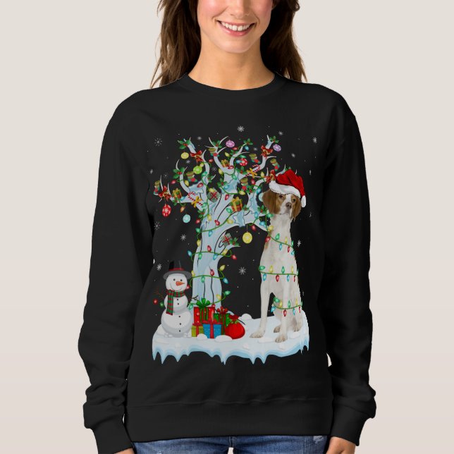 Sweatshirt Éclairage des arbres de Noël Chapeau Brittany Chie (Devant)
