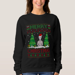 Sweatshirt Éclairage des arbres de Noël doux et moche Barista
