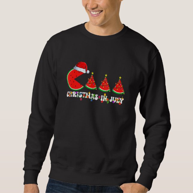 Sweatshirt Éclairage Père Noël Watermelon Xmas Tree Noël En J (Devant)