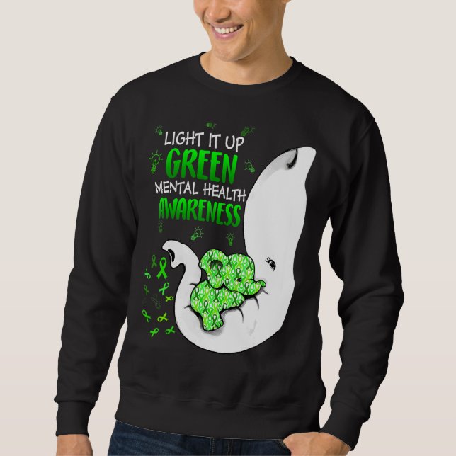 Sweatshirt Éclaircissez-vous sur le ruban de sensibilisation  (Devant)