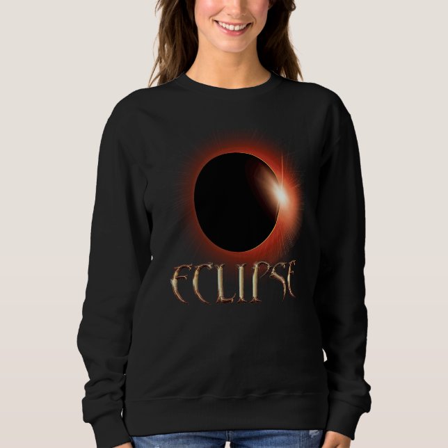 Sweatshirt Éclipse annuelle 14 oct. 2023 et éclipse totale d' (Devant)