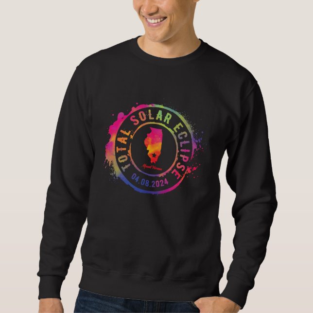 Sweatshirt Éclipse solaire totale 2024 États-Unis Illinois Mo (Devant)