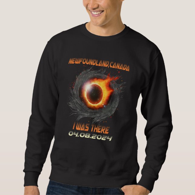 Sweatshirt Éclipse solaire totale esthétique 2024 Terre-Neuve (Devant)