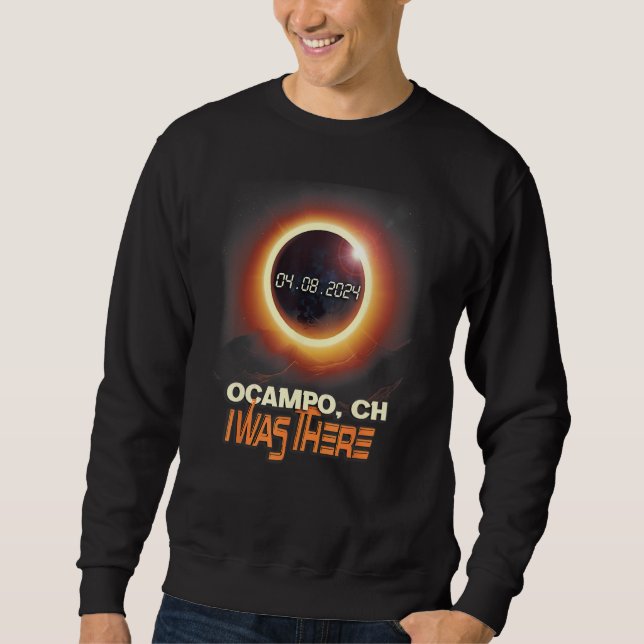 Sweatshirt Éclipse solaire totale Ocampo Coahuila Mexique (Devant)