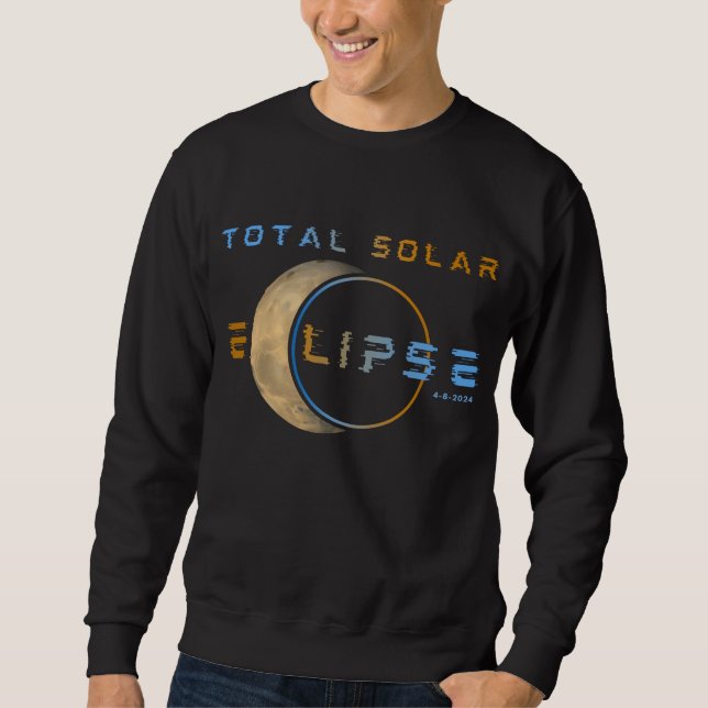 SWEATSHIRT ÉCLIPSE TOTALE DE SOLEIL 8 AVRIL 2024 SYSTÈME SOLA (Devant)