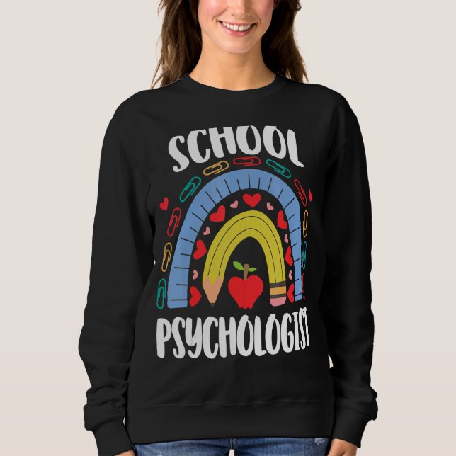 Sweatshirt École de psychologue Rainbow Acedamic (Devant)
