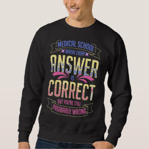 Sweatshirt École Médicale Docteur Étudiant Méd Éducation Grad