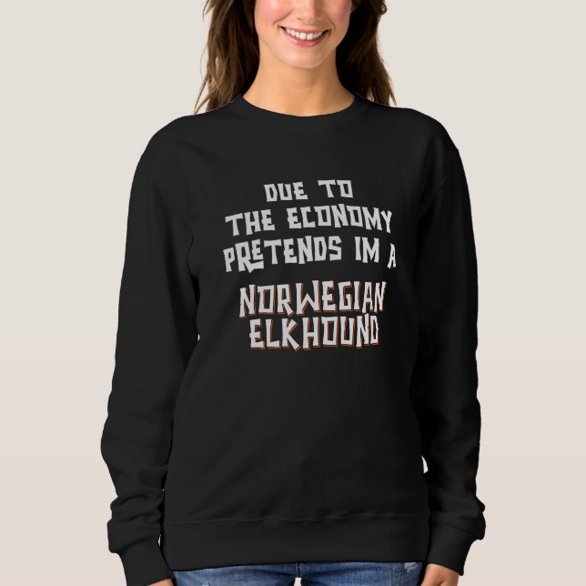 Sweatshirt Economy Pretend NORWEGIAN ELKHOUND Easy Halloween  (Devant)