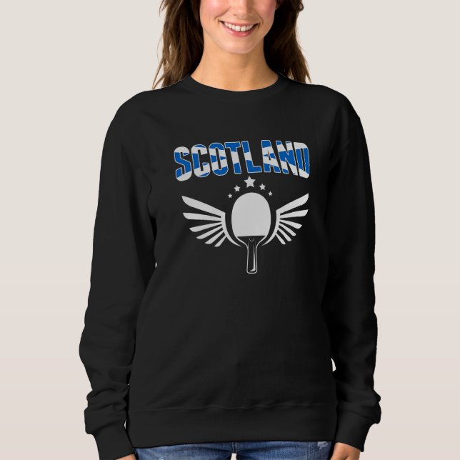 Sweatshirt Écosse Ping Pong   Soutien de Tennis de Table Écos (Devant)