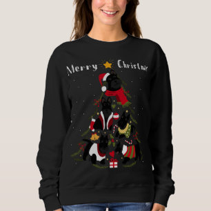 Sweatshirt Ecosse Terrier sapin de Noël Amoureux des chiens