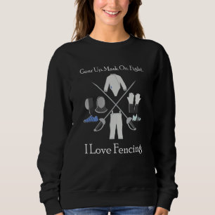 Sweatshirt Écouter Le Masque Sur Le Combat J'Aime L'Escrime P