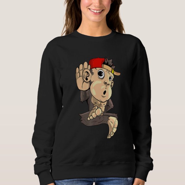Sweatshirt Écouter le singe (Devant)
