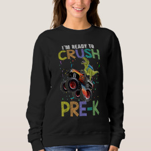 Sweatshirt Écraser le camion monstre dinosaure pré-maternelle