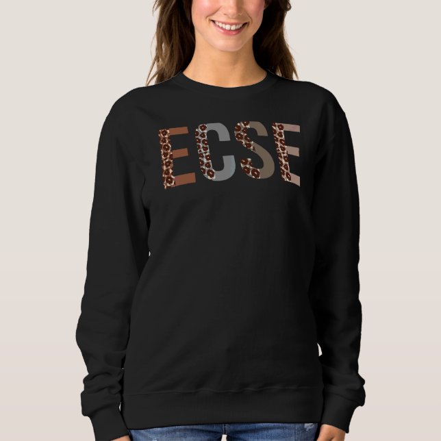 Sweatshirt Ecse Leopard Appréciation Vêtements Pour Femmes Po (Devant)
