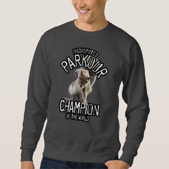 Sweatshirt Écureuil de parkour - freerunning drôle (Devant)