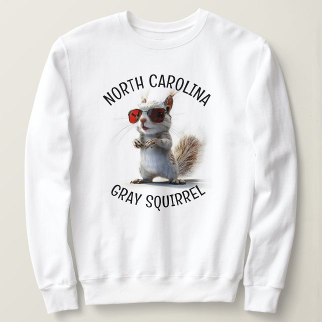 Sweatshirt Écureuil gris de Caroline du Nord (Design devant)