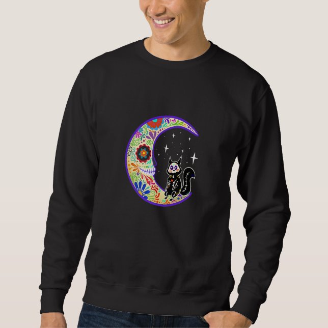 Sweatshirt Écureuil squelette Dia De Los Muertos   (Devant)