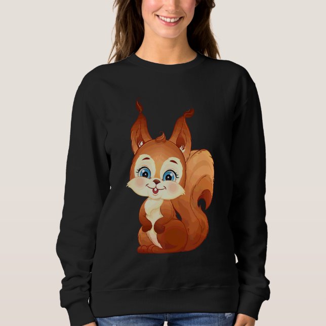 Sweatshirt Écureuil sucré au gros yeux (Devant)