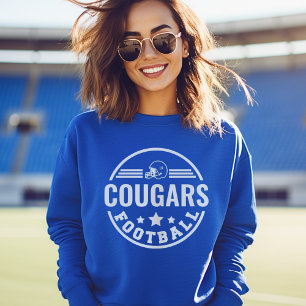 Sweatshirt Écusson personnalisé d'équipe de football bleu mam