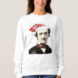 Sweatshirt Edgar Allan Poe Casquette de Noël Snowflake T-Shir