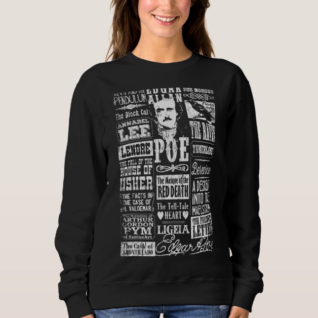 Sweatshirt Edgar Allan Poe Poèmes Citations Corbeau Littératu (Devant)