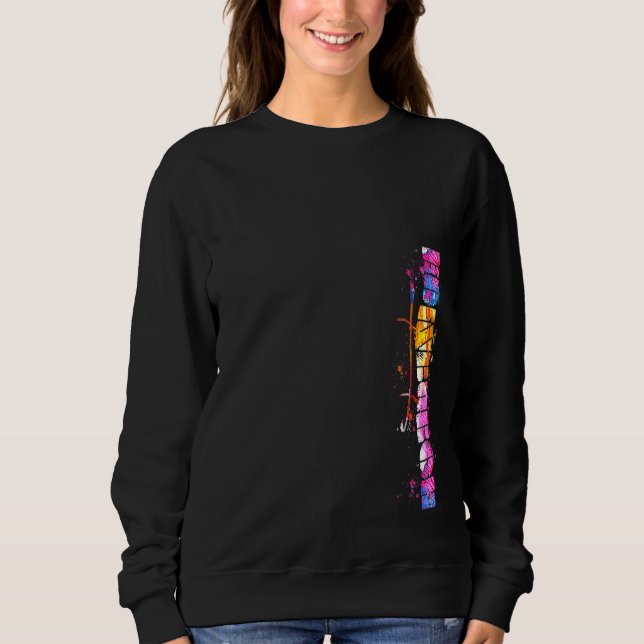 Sweatshirt Edinburgh Lettering Watercolor Edimbourg (Devant)