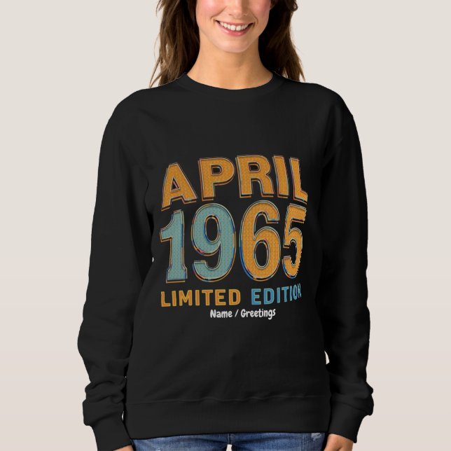 Sweatshirt Édition limitée 1965 pour les 60 ans Cadeau  (Devant)
