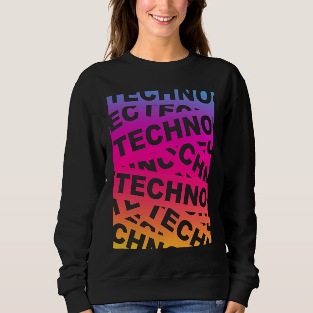 Sweatshirt EDM Techno Music Festival Rave Party Trance Raver  (Devant)