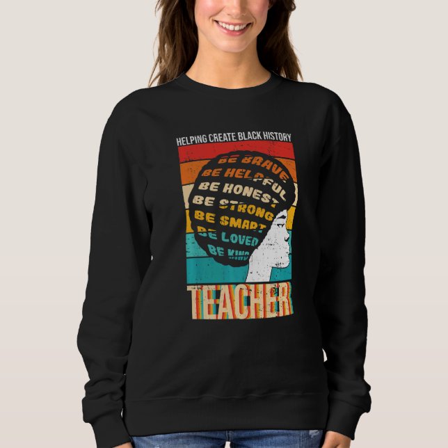 Sweatshirt Éducateur enseignant noir Afro-Américain Histoire  (Devant)