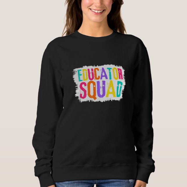 Sweatshirt Éducateur Squad pinceau coloré (Devant)