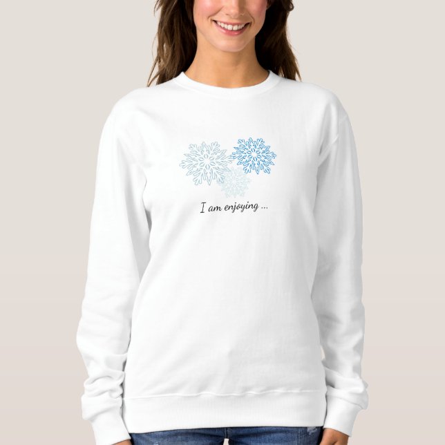 Sweatshirt Effortless Winter Shirt Outfit | Snowflakes Design (Devant)