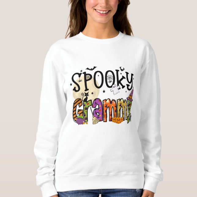 sweatshirt éffrayant Grammy Halloween (Devant)